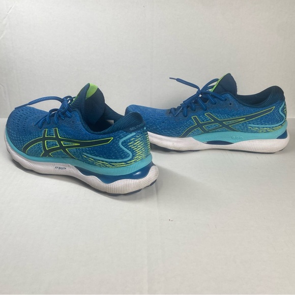 Asics | Men’s Size US 10 Sneakers | Gel-Nimbus 24 Blue Yellow Running Shoes - Picture 2 of 10